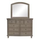 Homelegance Vermillion Dresser with Mirror in Gray Cashmere