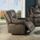ACME Harumi Recliner (Power Motion), Gray Leather-Aire