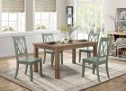 Homelegance Janina 5pc Dining Table Set in Pine and Teal