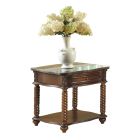 Homelegance Lockwood End Table in Brown Mahogany Finish
