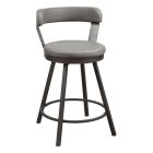 Homelegance Appert Counter Height Chair in Gray PU - Set of 2