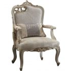 ACME Picardy Chair, Fabric & Antique Pearl