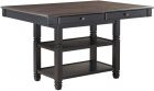 Homelegance Baywater Counter Height Table in Black and Natural