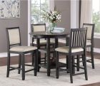 Homelegance Asher 5pc Counter Height Table Set in Brown and Black