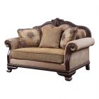 ACME Chateau De Ville Loveseat with 3 Pillows in Fabric