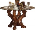 ACME Dresden Dining Table with Pedestal in Cherry Oak - AC-60010