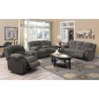 Coaster Weissman Pillow Padded Motion Reclining 3pc Livingroom Set in Charcoal