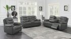 Coaster Flamenco 3pc Tufted Upholstered Motion Livingroom Set in Charcoal