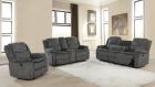 Coaster Jennings 3pc Upholstered Power Livingroom Set with Drop-Down Table in Charcoal