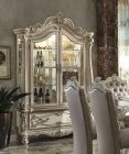 ACME Versailles Curio Cabinet in Bone White
