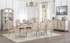 ACME Wynsor Leg 9pc Dining Table Set, Antique Champagne