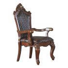 ACME Picardy Arm Chair - Set of 2, Cherry Oak and PU