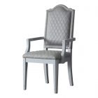 ACME House Marchese Arm Chair in Two Tone Gray Fabric  - Set of 2