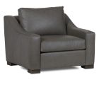 Classic Home Rivera Arm Chair in Pewter with Slope Arm, Elite Leather
