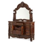 AICO Windsor Court Dresser and Mirror in Vintage Fruitwood Finish
