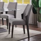 ACME Bernice Side Chair (Set of 2), Fabric & Gray Oak