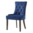 ACME Farren Side Chair in Blue Velvet & Espresso Finish - Set of 2