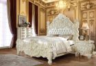 Homey Design HD-8089 4pc California King Bedroom Set in White Gloss