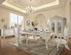 Homey Design HD-8091 7pc Dining Table Set in White Gloss / Gold Brush Highlights