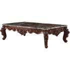 ACME Forsythia Coffee Table, Patterned Marble and Walnut