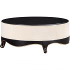 ACME Sheridan Cocktail Table, Cream Fabric and Black