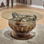 Homey Design HD-8908B Coffee Table in Bronze