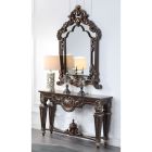 Homey Design HD-8908C Console Table with Mirror in Cherry