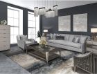 AICO Michael Amini Roxbury Park 3pc Livingroom Set in Gray Velvet