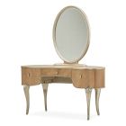 AICO Michael Amini Villa Cherie Caramel 2pc Vanity/Desk with Mirror