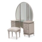 AICO Michael Amini Glimmering Heights 3pc Vanity Set in Ivory