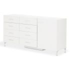AICO Michael Amini Lumiere Storage Console-Dresser-Sideboard-Credenza with LED Lighting in Frost