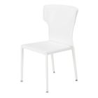 AICO Michael Amini Halo Side Chair in Glossy White - Set of 2