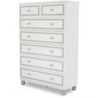 AICO Michael Amini Sky Tower 7 Drawer Chest in White Cloud - 9025670-108