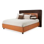 AICO Michael Amini 21 Cosmopolitan Orange Queen Upholstered Tufted Bed