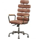 ACME Calan Executive Office Chair, Vintage Whiskey Top Grain Leather