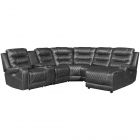 Homelegance Putnam 6Pc Modular Power Reclining Sectional with Right Chaise in Gray