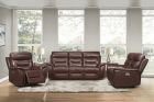 Homelegance Armando 3pc Power Double Reclining Livingroom Set with Power Headrests s in Brown