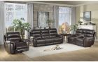 Homelegance Lance 3pc Power Double Reclining Livingroom Set with Power Headrests in Brown