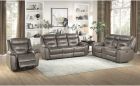 Homelegance Kennett 3pc Power Double Reclining Livingroom Set with Power Headrests in Brownish Gray