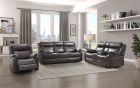 Homelegance Yerba 3pc Double Lay Flat Reclining Livingroom Set in Dark Brown