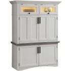 Parker House Americana Modern Workstation with LED Light in Cotton