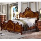 ACME Picardy Eastern King Bed in Honey Oak Finish