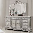 Homey Design HD-5800GR Dresser with Mirror in Antique Silver Grey