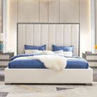 Homey Design HD-6040 Eastern King Bed in Dark Silver Grey