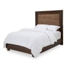AICO Michael Amini Carrollton Queen Panel Bed with Fabric Insert in Rustic Ranch