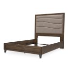 AICO Michael Amini Del Mar Sound Eastern King Panel Bed with Fabric Insert in Boardwalk