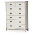 AICO Michael Amini Menlo Station 7 Drawer Vertical Storage Cabinets-Chest in Eucalyptus