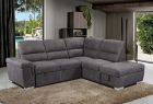 ACME Acoose Sectional Sofa with Sleeper in Gray Fabric (Ottoman Sold Separately)