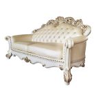 ACME Vendom Sofa with 5 Pillows in Champagne PU / Antique Pearl Finsih