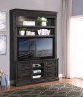 Parker House Washington Heights 66" TV Console with Hutch in Washed Charcoal